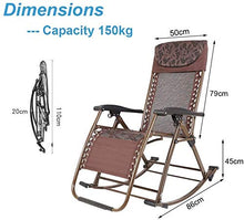 Lightweight Rocking Recliners Relaxing Armchair Adjustable Footrest and Backrest Ferroalloy Tube Rack No Need to Install for Beach Garden Etc (Color : B)