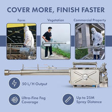 Vectorfog H200SF-SS Thermal Fogger Machine - 110V Electric Chemical Fogger for Outdoor Pest Control - Durable Stainless Steel 6.5L Tank, High Output Nozzle, Portable Dual Inlet Technology Fog Machine