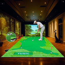 YUNIC Golf Putting Green Premium Nylon Golf Training Putting Mat Green