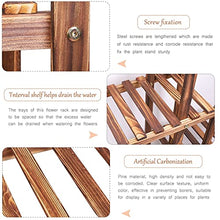 iumLeap Flower Stand 6 Tiered Wood Plant Flower Stand Shelf Planter Pots Shelves Rack Holder Display for Multiple Plants Indoor Garden Patio Plant Stand