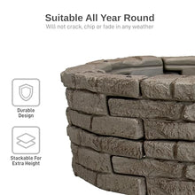 RTS Home Accents Rock Lock Interlocking Landscape Edging and Border System, Curved Section With Spikes, 2.5 Feet Long (Pack of 4)