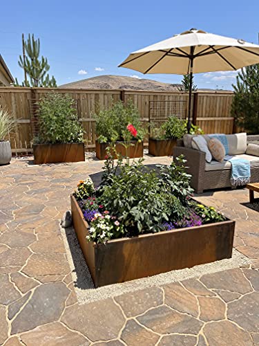 Nice Planter Nicer Corten Planter Bed 48"x48"x16"H Rust