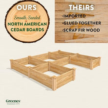 Greenes Fence Premium Cedar Raised Garden Bed, 8' x 8' x 10.5" (3/4" Thick) U-Shaped Bed - Made in USA with North American Cedar