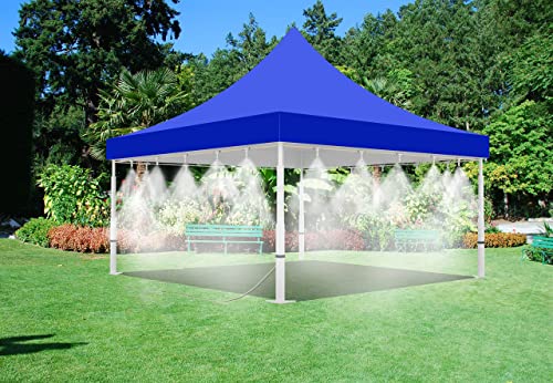 Misting Tent - Tent with Mist System - for Outdoor Events - with Low Pressure Misting System- Easy to Set-Up (10' x 10' Blue Tent - LP)