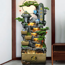 Outdoor Water Fountain Floor Standing Water Fountain with Rockery and Feng Shui Ball Decorative Fountain for Living Room, Modern Resin Water Fountain for Home and Garden Decoration Outdoor Fountain