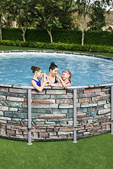 Bestway 56965E Power Steel 16' x 48" Set Above Ground Pool Stone