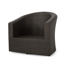 Christopher Knight Home Darius Outdoor Aluminum Framed Wicker Swivel Chair with Water Resistant Cushions, Mix Brown / Mix Khaki