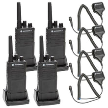Motorola Solutions RMU2080 On-Site Rugged Two-Way Business Radio with Remote Speaker Mic (4-Pack) Black