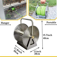 Heavy Duty Stainless Steel Garden Hose Reel, Can Be Mounted On The Wall/floor for Easy Watering, Metal Reel, Suitable for Garden Use