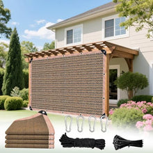 PFGDFSX 90% Sun Shade Cloth with Grommets, 45 x 100 FT Pergola Replacement Shade Cover Canopy Privacy Screen for Outdoor Patio Garden, Mocha