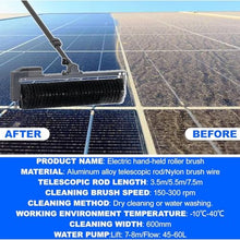 CUTPOIY Electric Pool Cleaning Brush with Extendable Carbon Fiber Pole 5.5m Adjustable Window & Solar Panel Cleaning Tool Kit for Efficient Cleaning, 3.5m