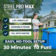 12’ x 30" Round Metal Frame Above Ground Pool Blue Pool ONLY