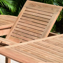 Amazonia Teak Extendable Oval Newcastle Patio Dining Set 7-Piece Brown