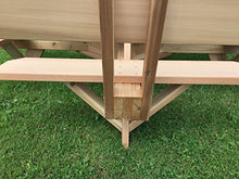 Dan's Outdoor Furniture Mfg. Co. LLC Western Red Cedar 56" Square Top Picnic Table w/Easy Seating and Backs