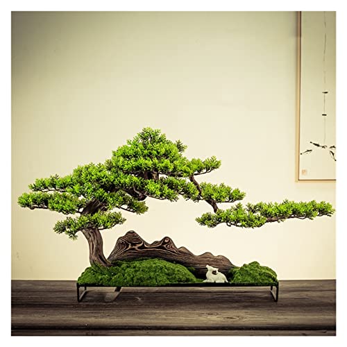 Artificial Bonsai Tree Home Decor Simulated Welcome Pine Bonsai Porch Living Room Decoration Indoor Pseudopotted Green Plant Tabletop Ornaments Gifts Office Decoration Bonsai (Color : C)