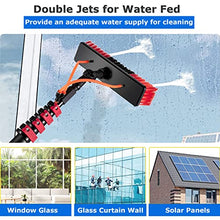 Window and Solar Panel Washing Pole Brush Watering Pole Kit with 20m Hose, 6M 7.2M 9M 12M Professional Cleaning Equipment Tool Watering Brush, 55cm Brush-36FT/10.8M (55cm Brush 30FT/9M) (55cmbrush 24