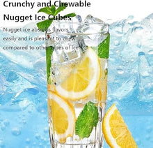Nugget Ice Maker,Stainless Steel Countertop Ice Maker Machine, 44LBs/24H, 3Qt Water Reservoir & Self-Cleaning & Timer Function, Portable Ice Maker with Basket & for Home, Bar, RV