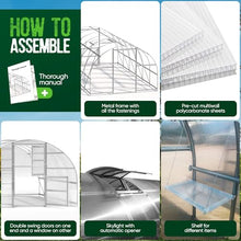 Baumera Polycarbonate Greenhouse Kit - Greenhouse 10x20 ft. (0.02 ft. Thick) - Easy Assembly & Heavy Duty Greenhouses for Outdoors- with Vents and Extra Door