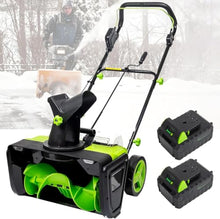 Cordless Snow Shovel 50cm Clearing Width,7.6m Throw,Led Lights,for Driveways and Walkways