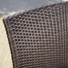 Christopher Knight Home Dover Outdoor Wicker Armless Stacking Chairs with Aluminum Frame, 4-Pcs Set, Multibrown
