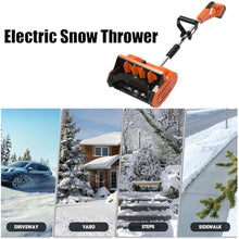 HYUIO Snow Blower Cordless,Handheld Electric Snow Shovel,Electric Snow Shovel/Snow Thrower,Small Hand Foldable Snow Blower,for Courtyards, Gardens, Paths,2Battery
