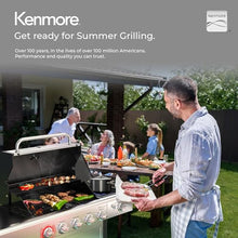 Kenmore BBQ Propane Gas Grill - 5 Burners with Side Burner & Searing Zone, 644 Sq. In. Stainless Steel Grill, 66,000 BTU, Ideal for Outdoor Cooking, Patio & Backyard, Silver
