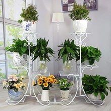 MIIKHI Plant Stands,European I Multi Layer Flower Stand,Balcony Living Room with Flower Pot Rack Indoor Shelf Three Dimensional Flower Standnishings/White/Four