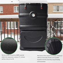 Kitchen Compost Bin, 110L/29 Gallons Insulated Compost Bin with Ventilation System, Quickly Composting All Year Round, Outdoor Thermal Composter with Thermometer,Indoor Compost Bin with Lid (Color :