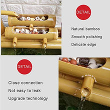 Garden Fountain Bamboo Water Fountain Water Feature Handmade Garden Water Flowing Feature,Indoor/Outdoor Fountain+Filterbucket Desktop Fountain Home Decor