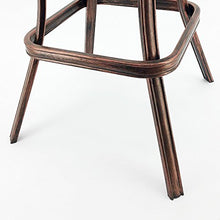 Modern Home Set of 4 Neptune Rotating Adjustable Height Cast Aluminum Outdoor Chair/Bar Stool Copper