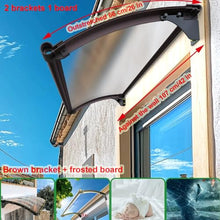 Aluminum Patio Awning: Durable Waterproof UV-Protected Outdoor Shade, Polycarbonate Canopy (80x420cm) for Doors, Windows, Patios & Entrances