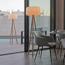 newgarden Tripod Floor Lamp 55 Inch with Wooden Legs, Rechargeable LED Outdoor Lamp with Remote Control – Chloe Modern Patio Lamp