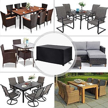 JIANSMZ Outdoor Furniture Covers 320x200x100cm Premium 600D Oxford Patio Set Covers for Rectangular Rattan Furniture Waterproof Garden Table and Chairs Protection Heavy Duty and