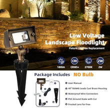 COLOER Cast Brass 12V Low Voltage Flood Light Outdoor Without Bulb(12 Pack)