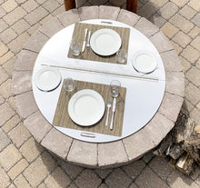 Firebuggz Fire Pit Covers - Stainless Steel Fire Pit Cover, 40” Round - Snuffer Cover Top for Wood or Gas Pit Ring, Silver
