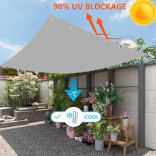 Waterproof Sun Shade Sail Straight Edge 22x38 FT Rectangle Canopy Sunshade Cover UV Block with Grommets Fence Privacy Screen for Outdoor Garden, Porch, Patio, Backyard
