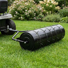 Garden Lawn Roller Pull with Aerator Clamps, Soil Aerating Tool for Lawns, Steel Construction, Ø 11.81 x 35.43 in