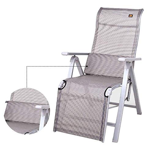 Renovation House Chairs Lounge Chair Lunch Break Chair Simple Nap Bed Folding Office Portable Single Back Lazy Home Balcony Chair 170x45x60cm Durable (Color : White)