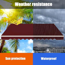 NYTFHMS Waterproof Polyester Canopy Fabric – Retractable Awning Canvas for Doors & Windows, Outdoor Shade Cover, Patio Sunshade, Market Umbrella Replacement Fabric,4.9x3.5m