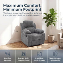 Trygoal Manual Single Lounge Recliner Chair with Adjustable Backrest, Gray