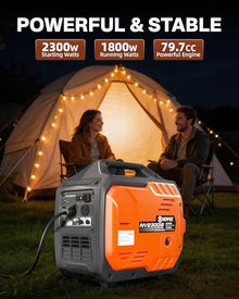 NOVUS 2300W Inverter Generator, Portable Gas Generator for Camping, Home