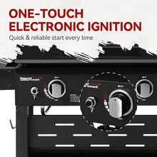 Royal Gourmet 3-Burner Gas Griddle with Hood, Collapsible Side Shelves