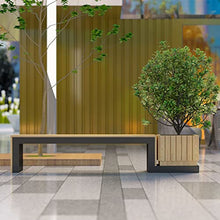 HIHELO Shopping Mall Leisure Chair Outdoor Flower Pot Seat Combination Square Waiting Chair Gazebo Creative Flower Box Public Stool (Color : A)