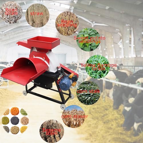 Banfluxion 220V Integrated Grass Cutting and Crop Crushing Machine Red