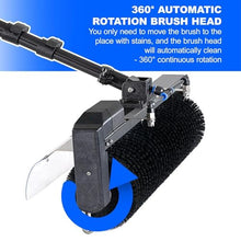 Electric Solar Panel Cleaning Tools, 60cm Roller Brush Head, Solar Photovoltaic Panel Cleaning Machine, Water Fed Pole Cleaning Kit,7.5M