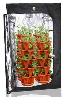 Vertical Gardening Planters - Use Mr Stacky Pots With ANY Grow Medium (Soil, Hydroton, Vermiculte, Perlite, Coco Fiber) - Great for Hydroponics and Aquaponics Too - Build Your Own Stacking Container