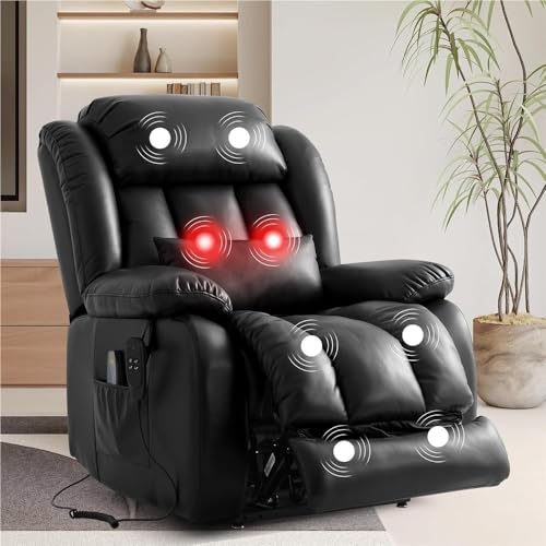 HTERWQEA Power Lift Recliner Chair for Elderly with Massage Heat