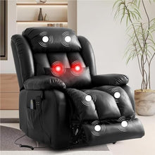 HTERWQEA Power Lift Recliner Chair with Heat & Massage, Black