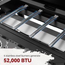 Grills House GB4005P 34-Inch 4-Burner Propane Gas Griddle with Hood Black