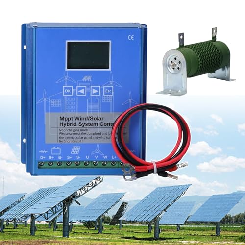 pealiritansemen 3000 W Wind Solar Hybrid Charge Controller with LCD Display, Automatic Wind and Solar Charge Controller, for Power Plants, Landscape Islands,48V